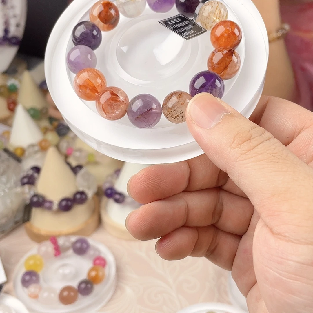 银S925镀金镶嵌手链水晶
