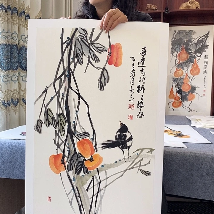 国画纯手绘国画写意作品45*68