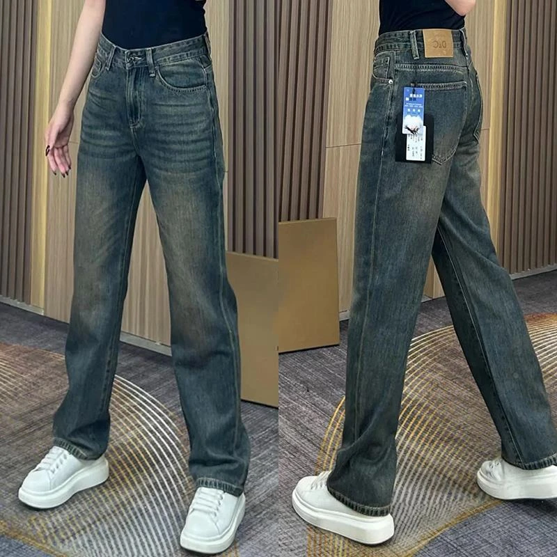 裤子男春秋潮牌欧货牛仔裤轻奢雅痞净版休闲裤高街修身直筒长裤男