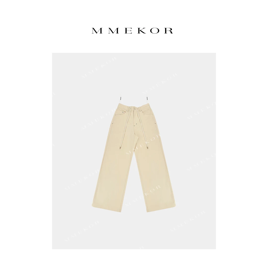 MMEKOR“燕麦拿铁”休闲裤 2025春款新款摩登街头时髦百搭裤子79617
