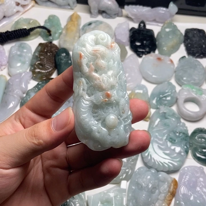 颈饰未镶嵌翡翠龙牌55