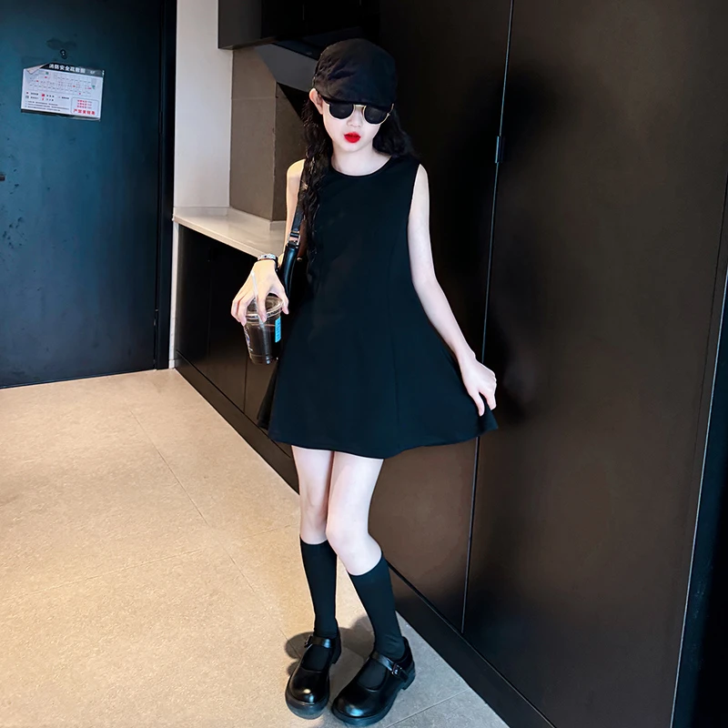 2025独特漂亮裙子儿童新款女童夏季韩范连衣裙女孩夏装洋气背心裙