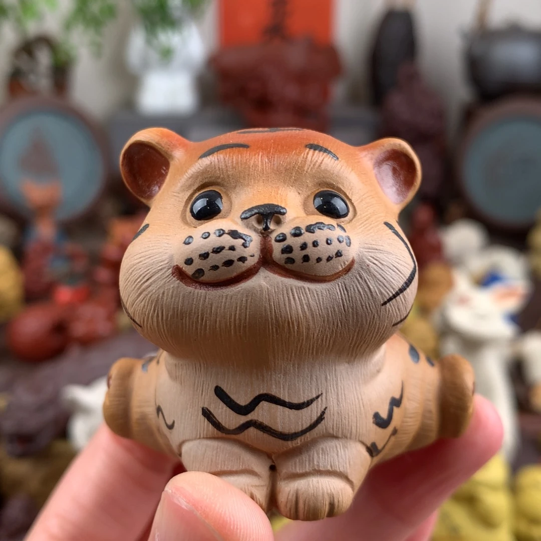 紫砂茶宠劈叉虎虎生威