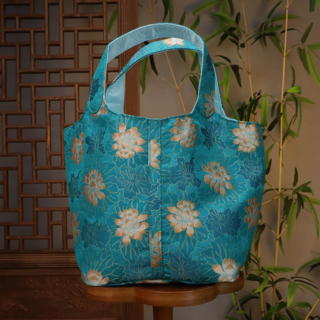 非遗宋锦菜篮子-国风手工时尚百搭日常母亲节礼物