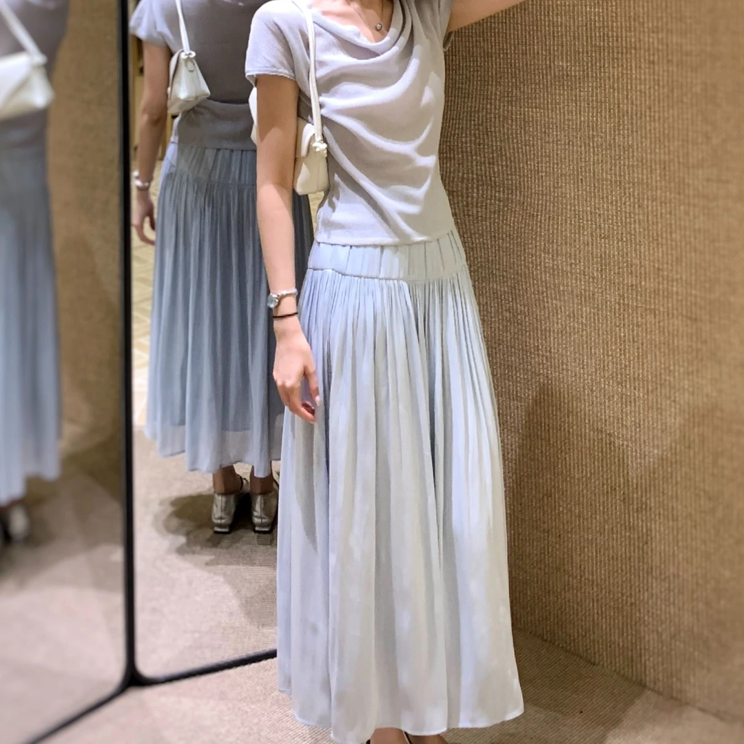 【芝士Cheese】小步舞曲 夏季时尚舒适休闲小众设计感松紧腰半身裙