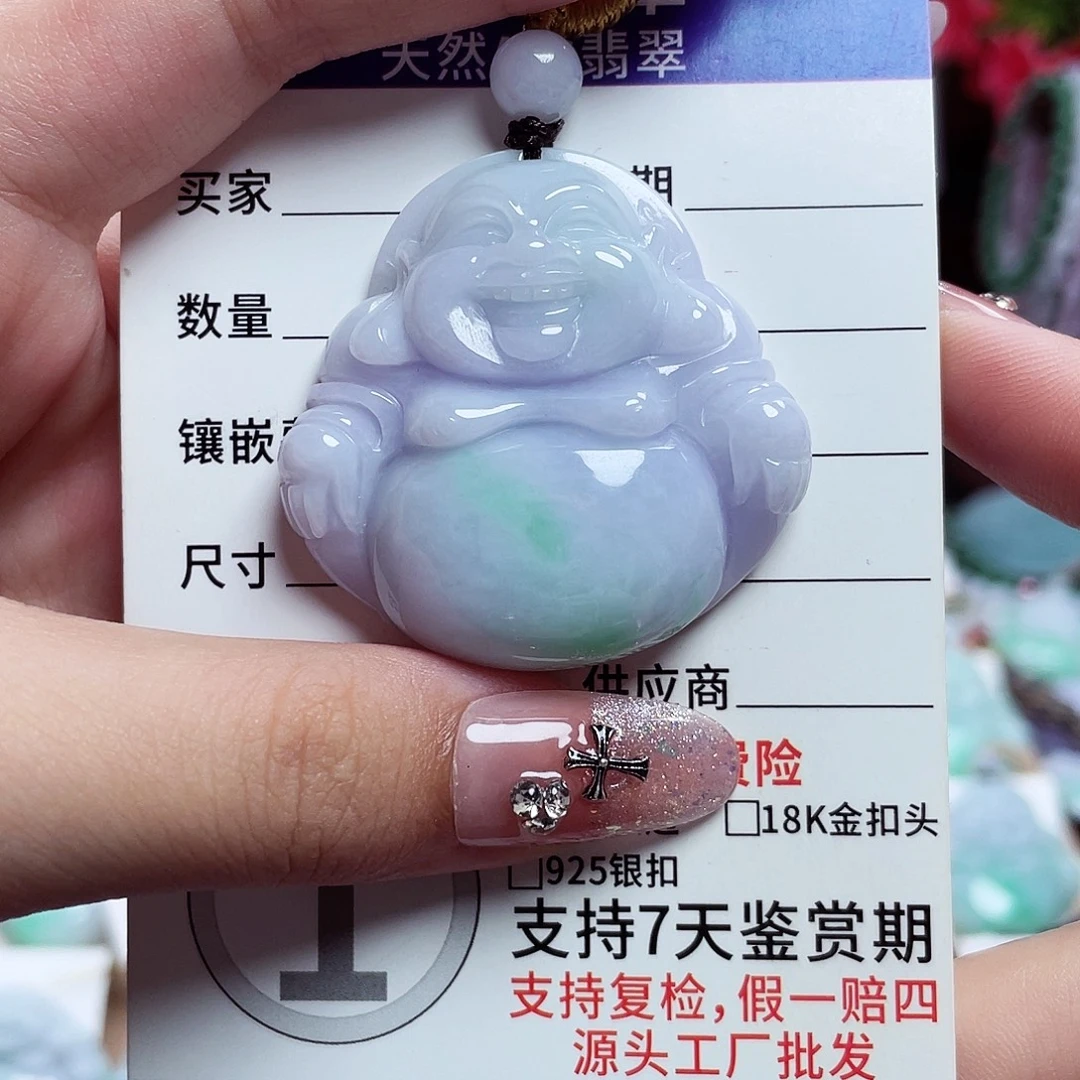 翡翠未镶嵌颈饰佛公09