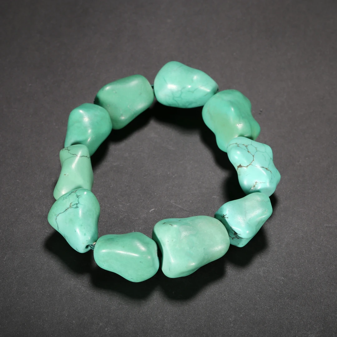 清代*绿松石随形手串/04ZP3990/绿松石【北京文博】