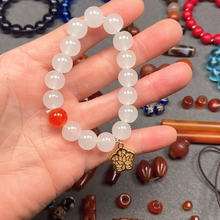 玛瑙/玉髓套链未镶嵌