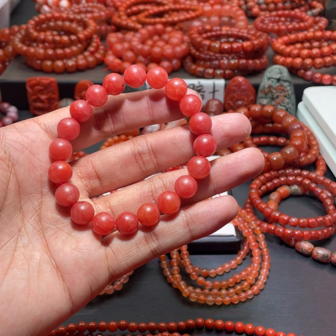 南红玛瑙手链未镶嵌