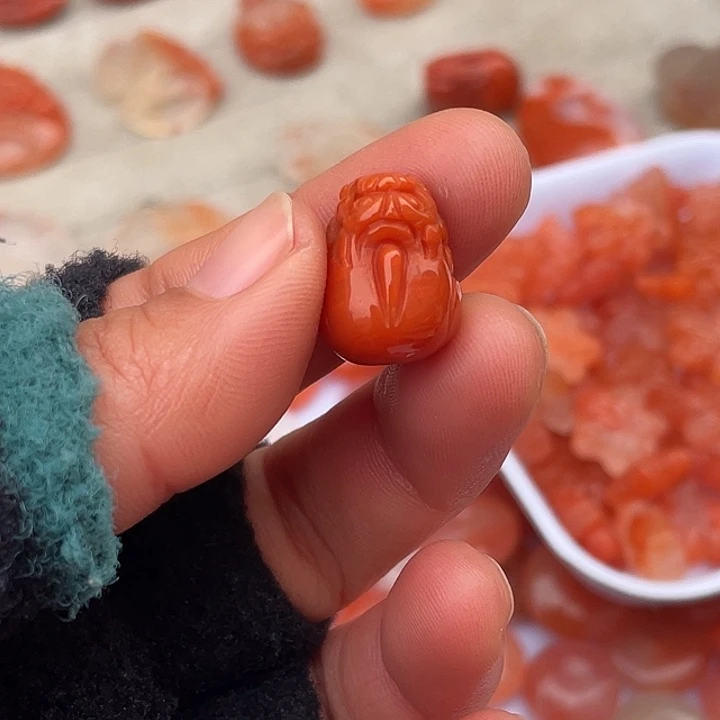 南红玛瑙颈饰未镶嵌大*子定制