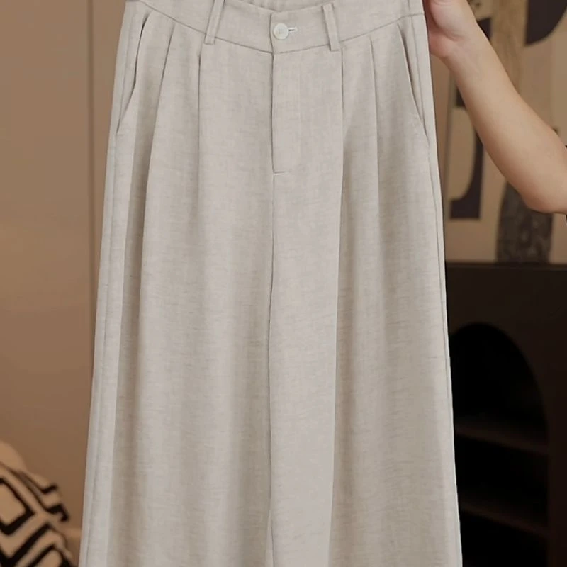 ⟪专柜新款⟫夏季天丝亚麻八分裤高腰显瘦设计万能百搭25208