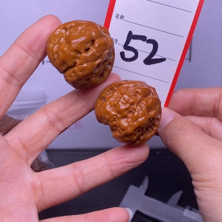 把件文玩核桃52，34蛤蟆头