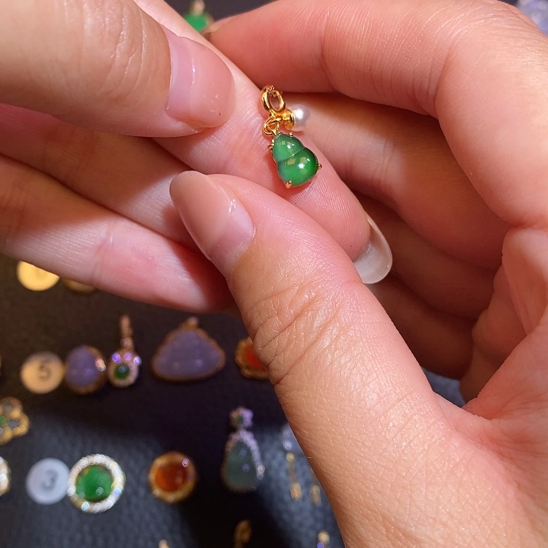 翡翠银S925镶嵌项链