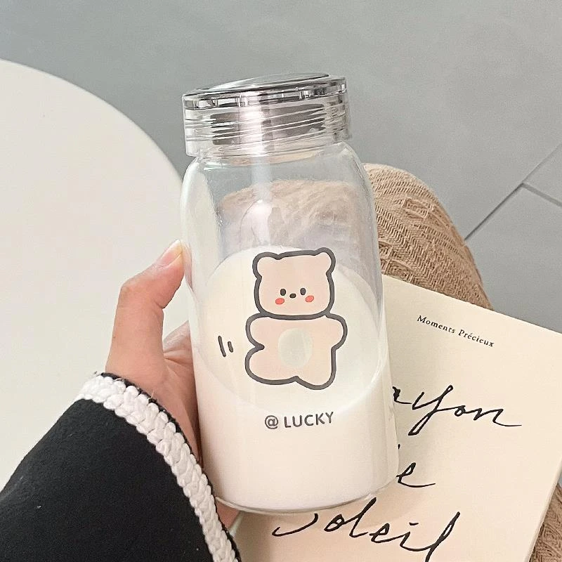 苏泊尔适用2024新款夏季网红玻璃杯女学生水杯便携牛奶咖啡果汁早