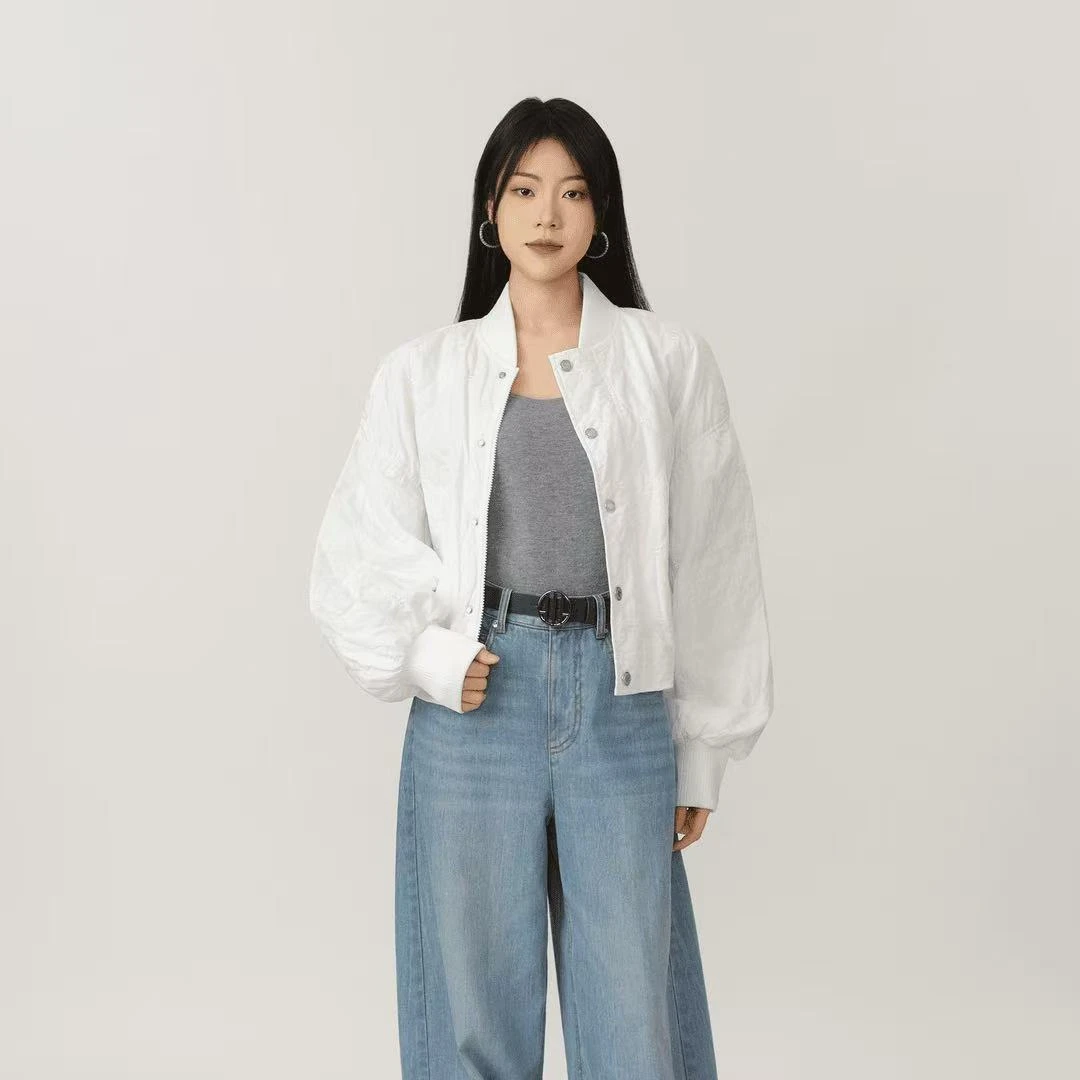 AMASS/阿玛施新款秋季女外套黑色上衣女外套菱格短款时尚5400844