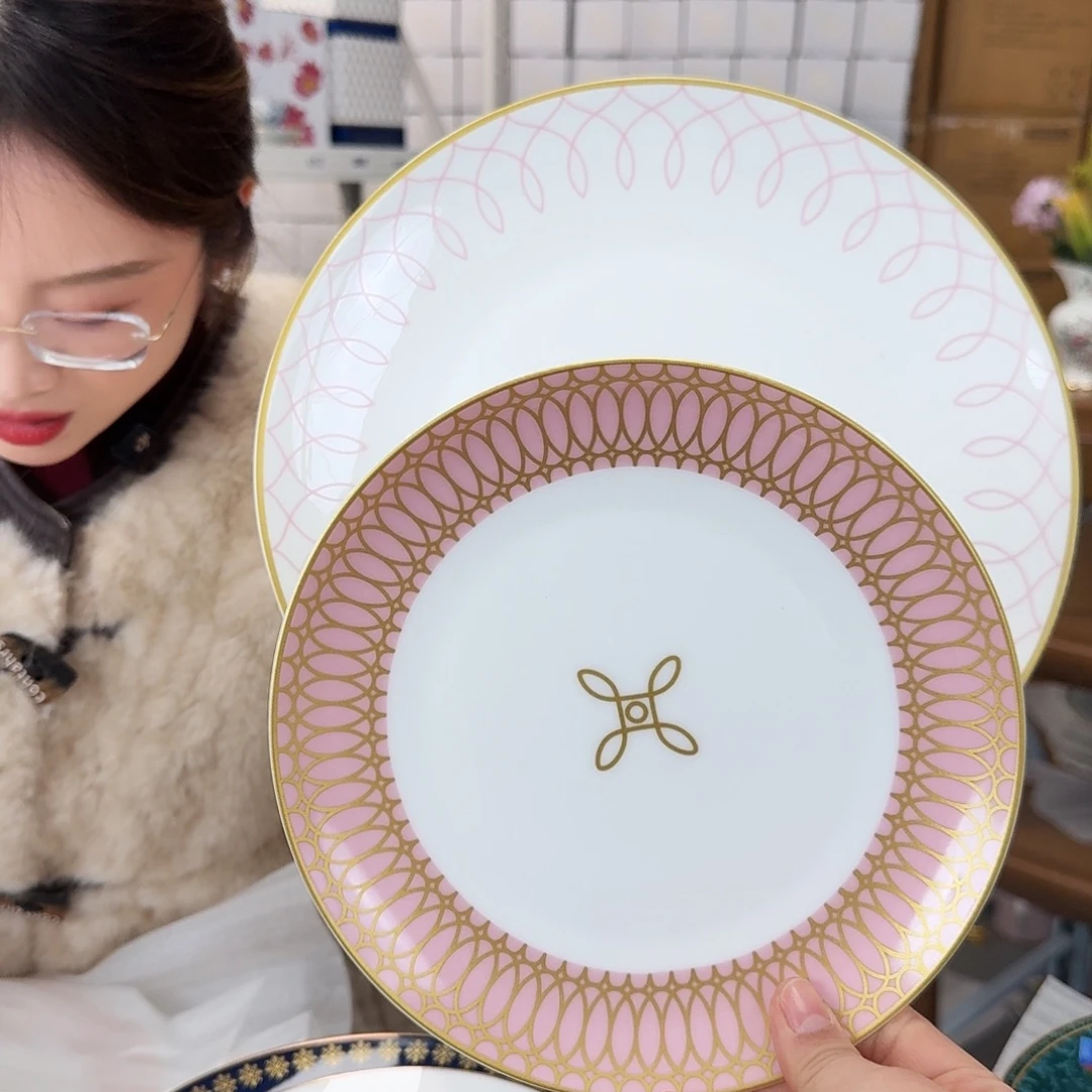 骨瓷高骨10.5英寸平盘27cm一个外贸骨瓷➕骨瓷8英寸20cm平盘一只