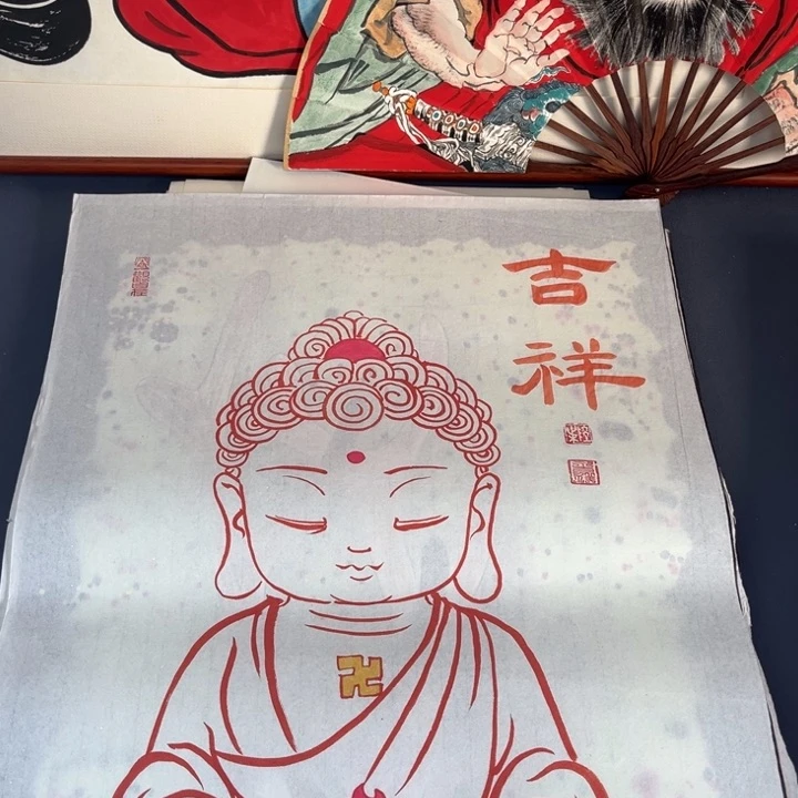 国画禅意画作品纯手绘的