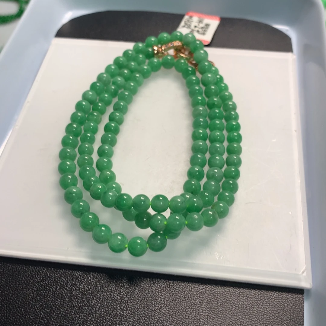 翡翠未镶嵌颈饰项链