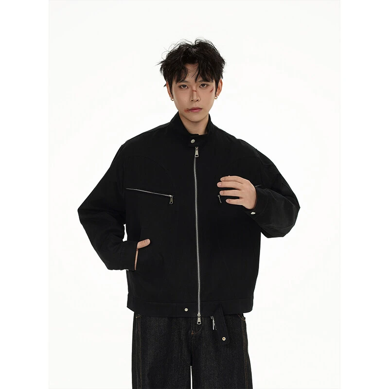 春季哈灵顿短宽夹克clenafit短版美式Vibe风高街情侣外套上衣JK37