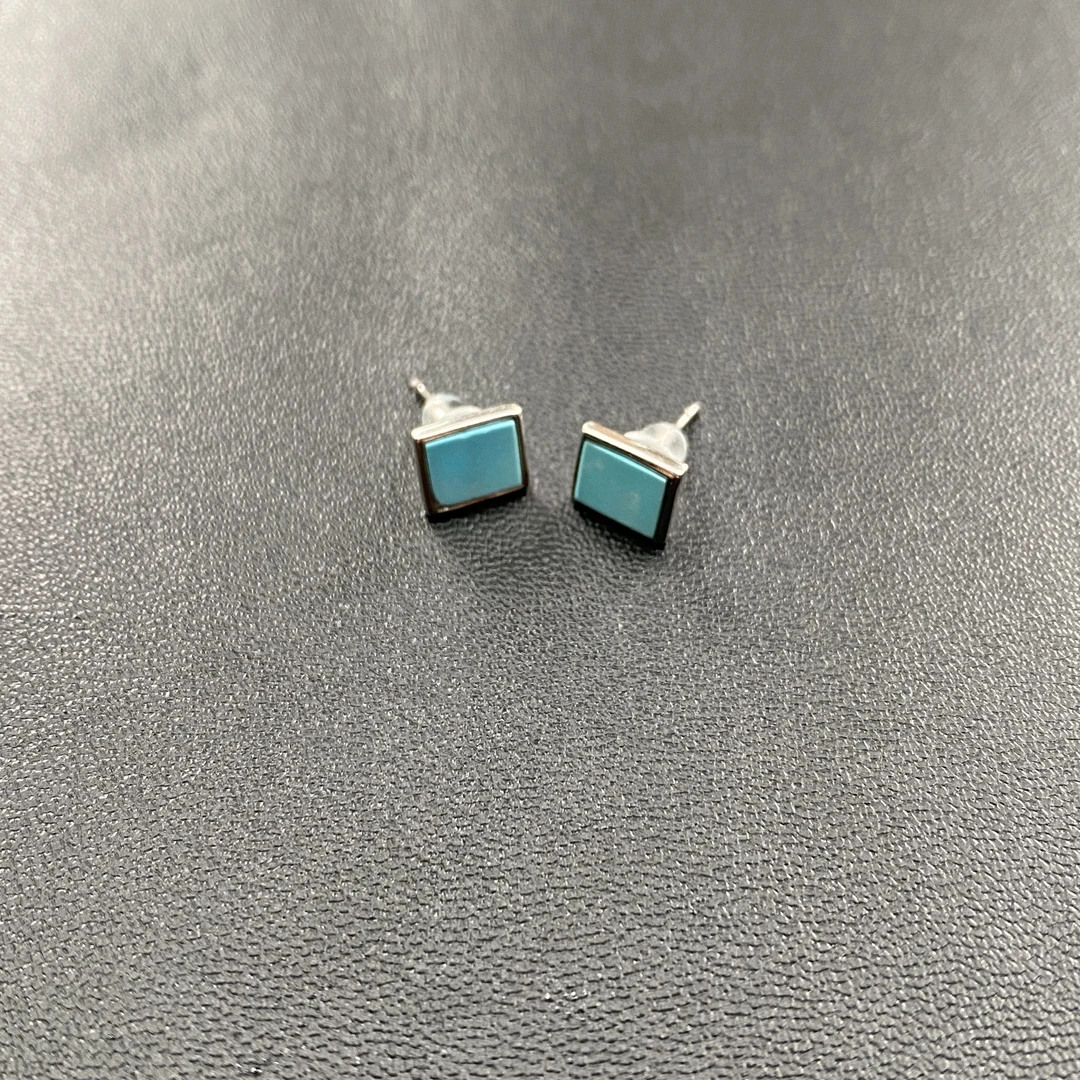 B1109GMD382（多样性发货）S925银绿松石耳钉