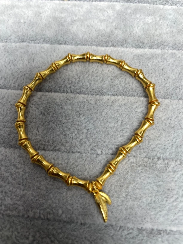 合金手链 手链k黄色精工竹节手链节节高升021