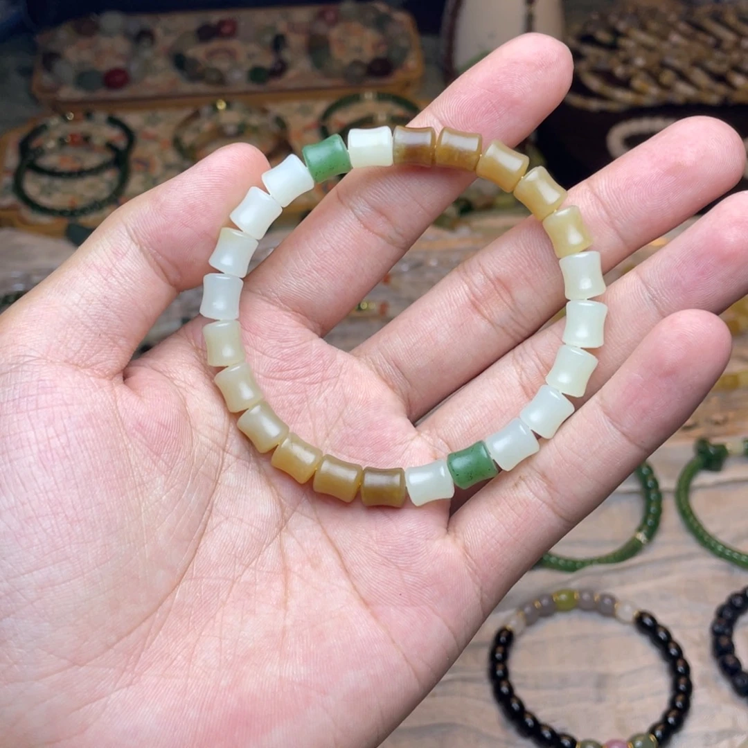 和田玉未镶嵌手链