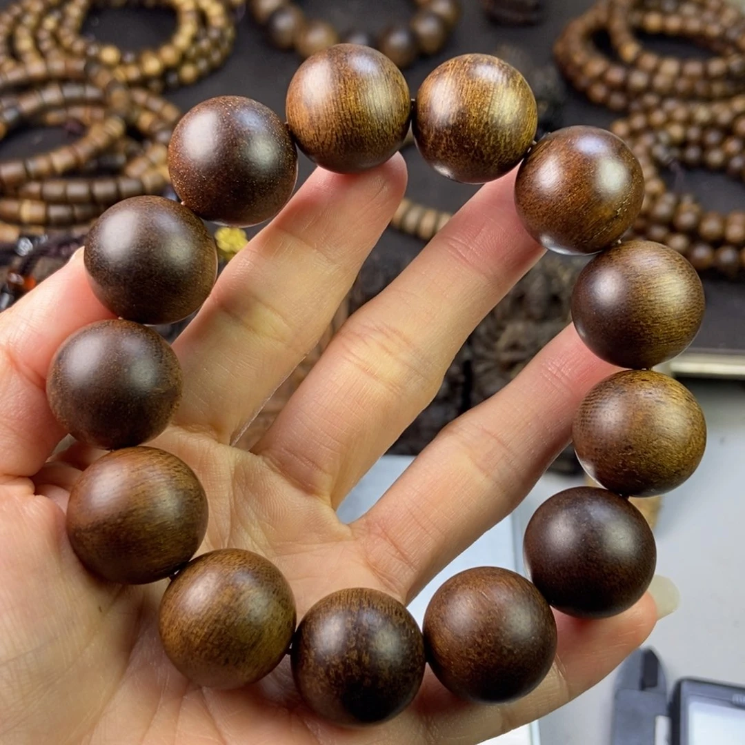 沉香手串别****玩越南芽庄老料白