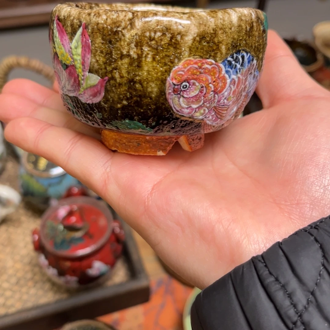柴烧手工手绘陶瓷