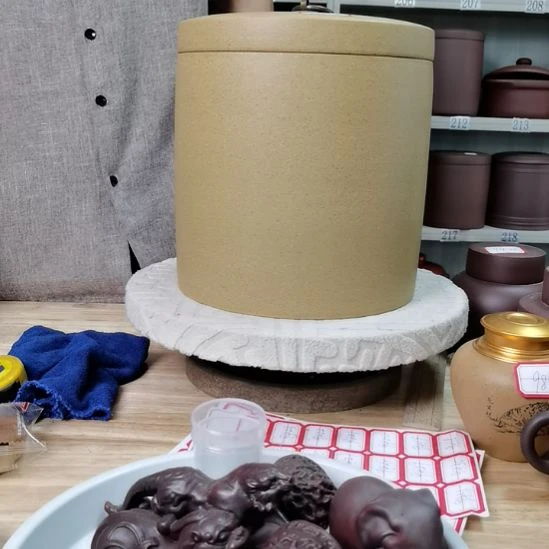 紫砂茶叶罐正品七饼直筒素面8058