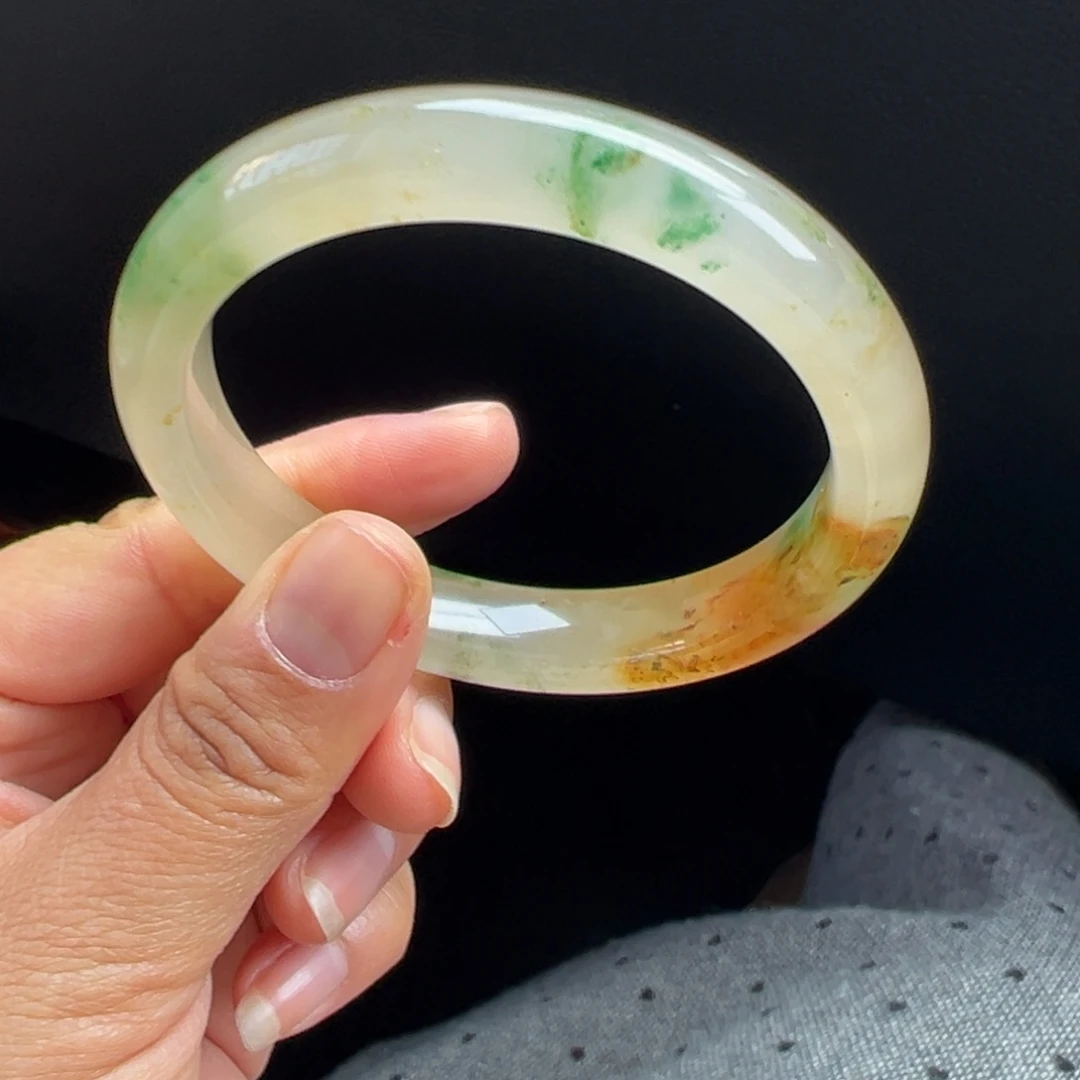 石英质玉未镶嵌手镯非洲翠5455