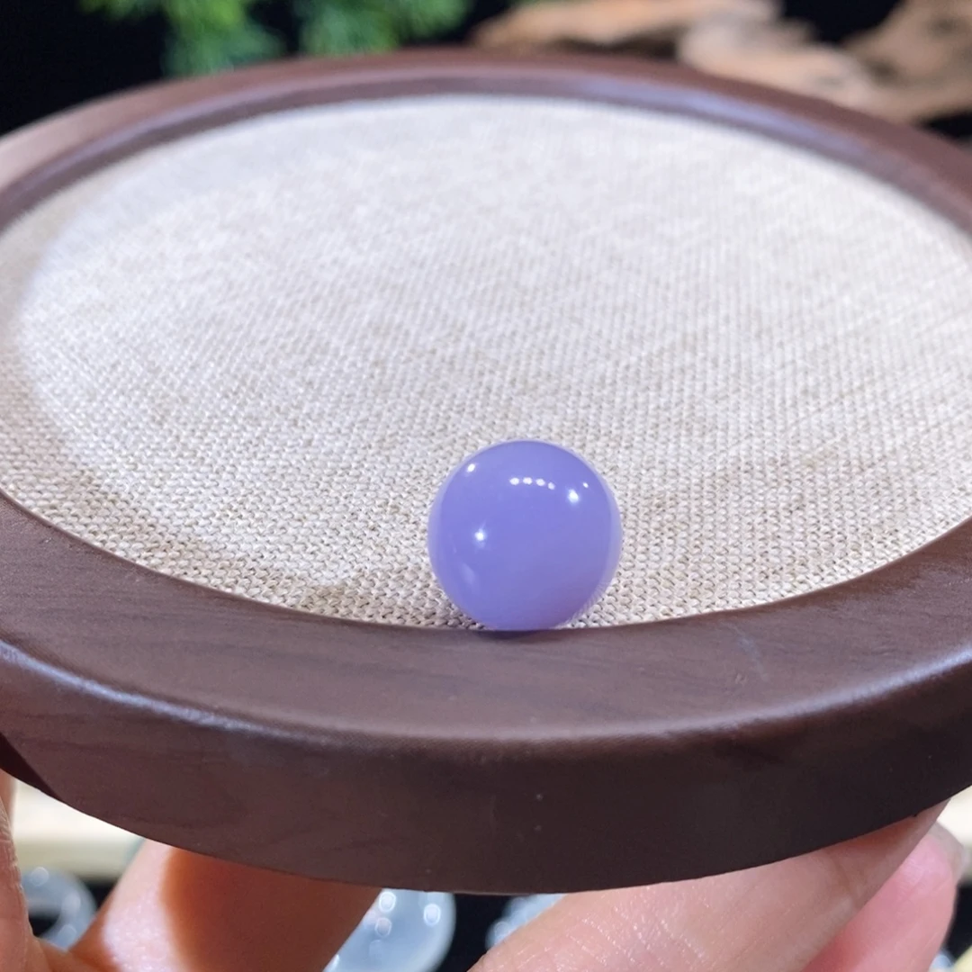 翡翠未镶嵌颈饰翡翠妖红紫圆珠