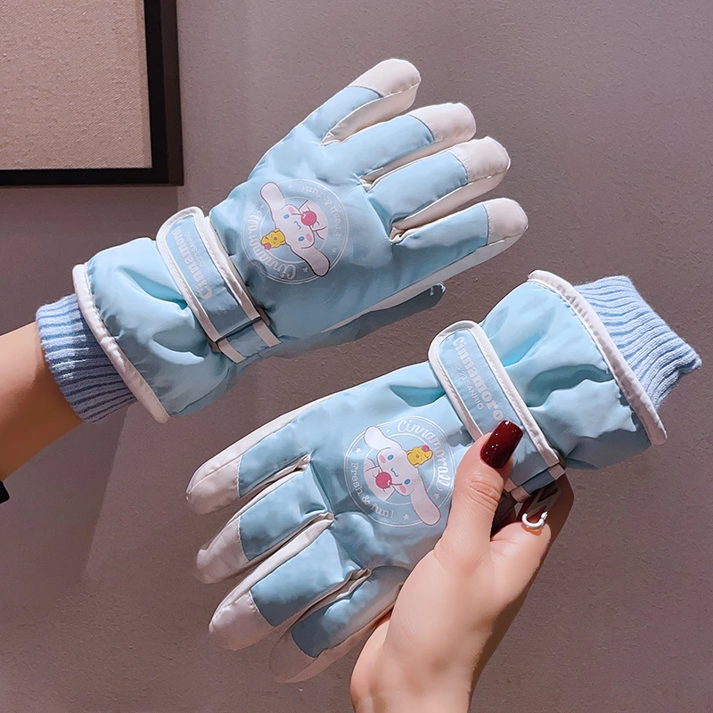 儿童手套女童冬季可爱学生保暖加绒防风防寒骑行户外防水玩雪手套