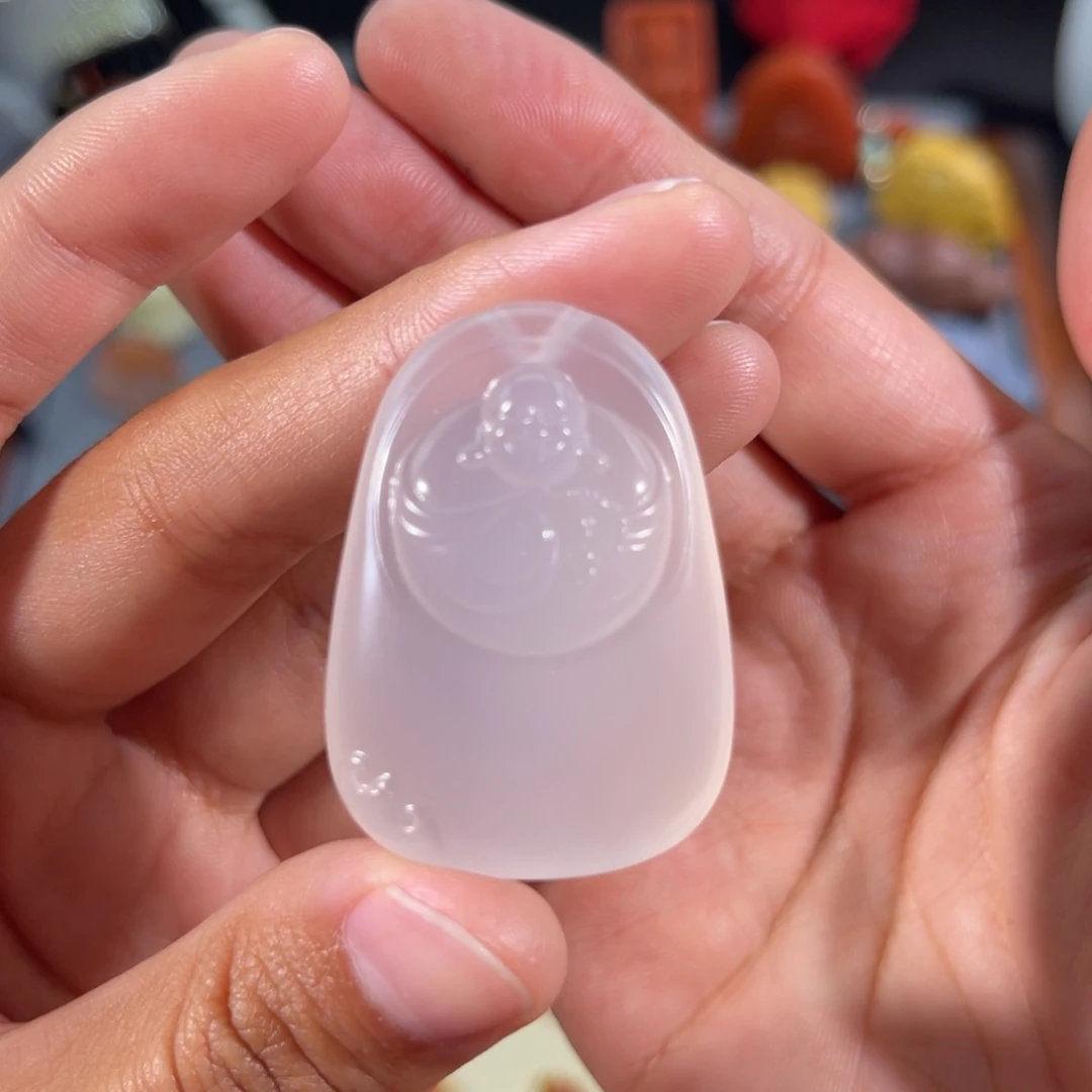 玛瑙/玉髓荔枝冻弥勒未镶嵌