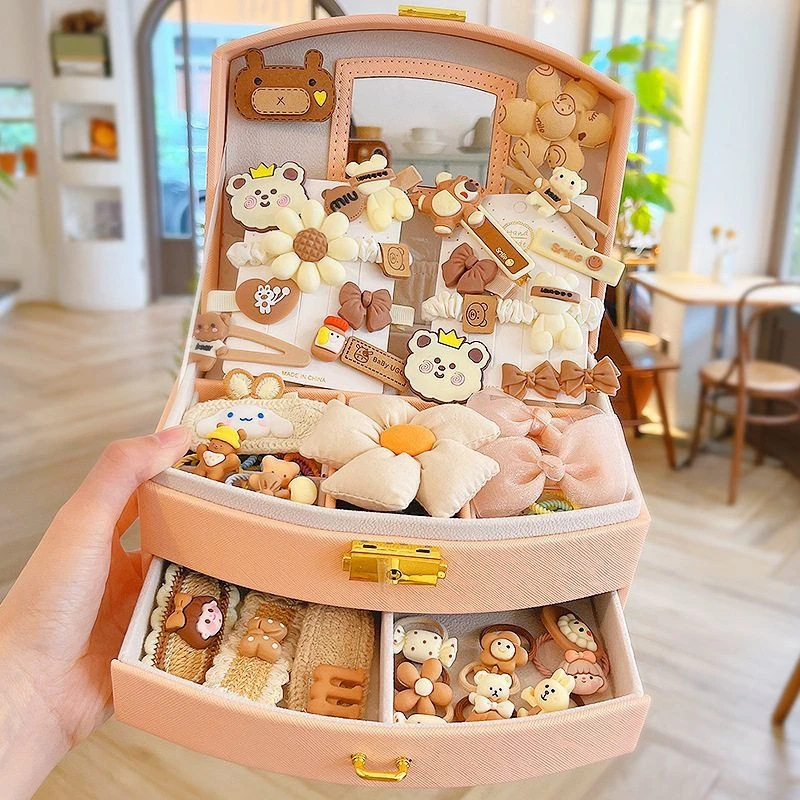 儿童公主饰品套装首饰盒女童宝宝女孩发饰收纳盒生日礼物高端礼