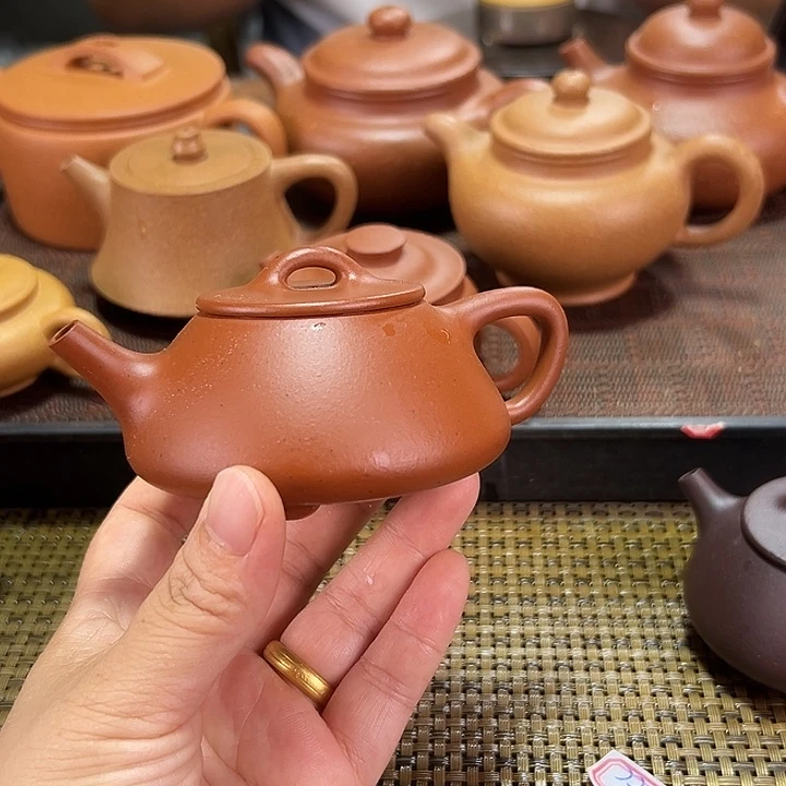茶壶紫砂红泥石瓢120
