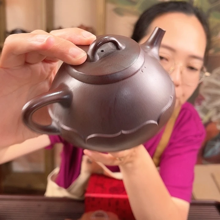 紫砂壶原矿柴烧石瓢