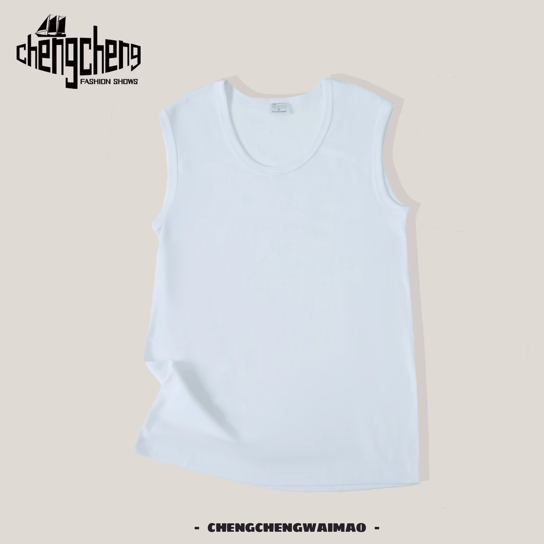 内搭叠穿休闲无袖透气夏背心百搭男女同款背心N351(个别微黄点)
