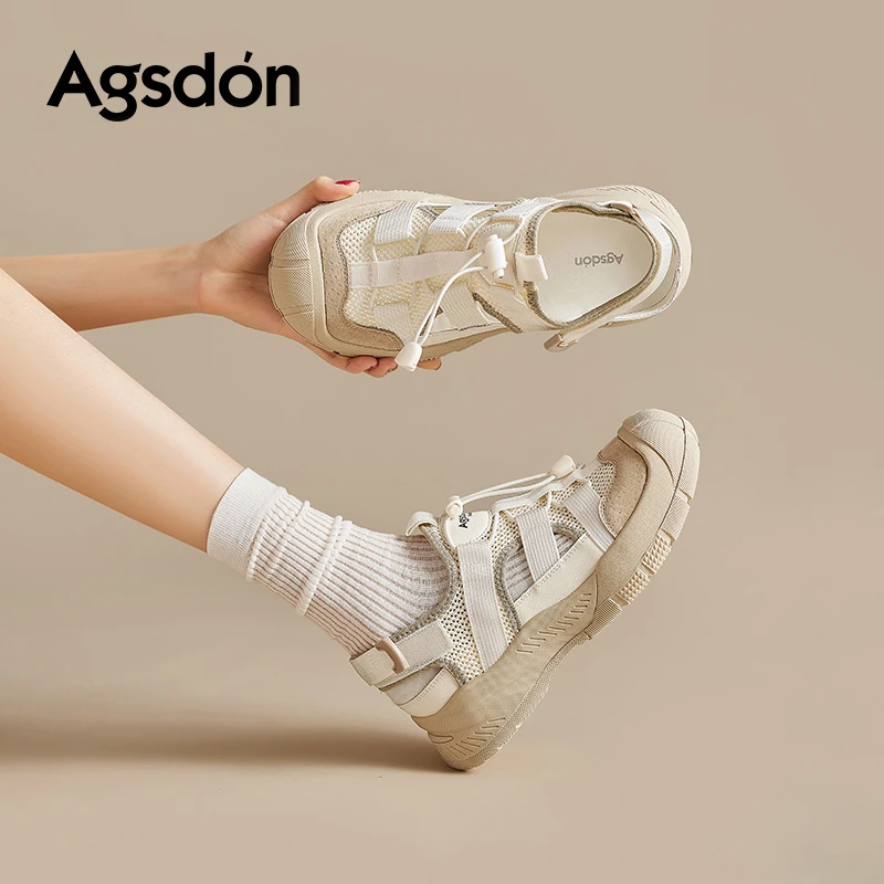 Y奥古狮登运动凉鞋女2025新款夏透气镂空包头软底休闲登山溯溪鞋Y