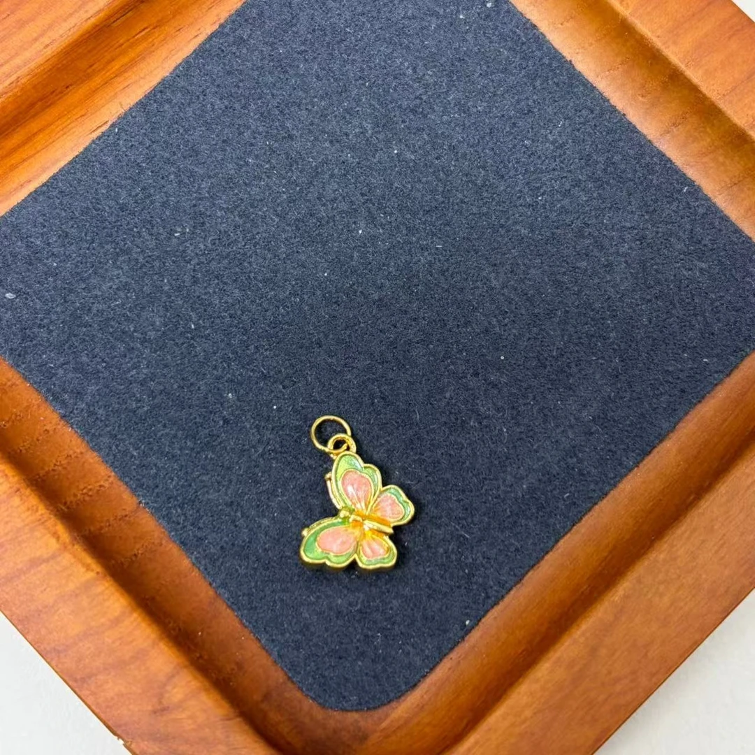 帛航金铺足金珐琅蝴蝶提溜WH1346