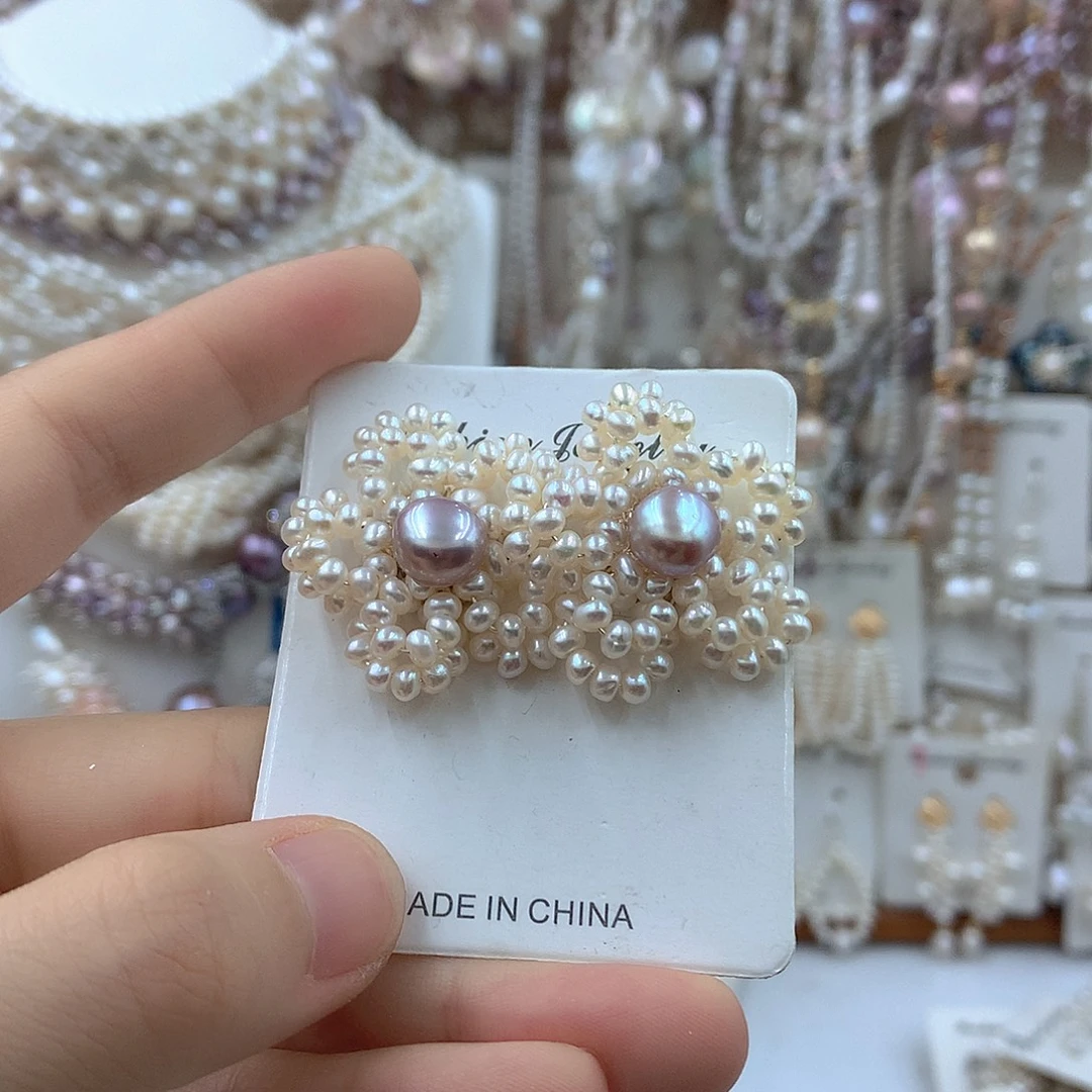项链耳饰银S925镶嵌淡水珍珠
