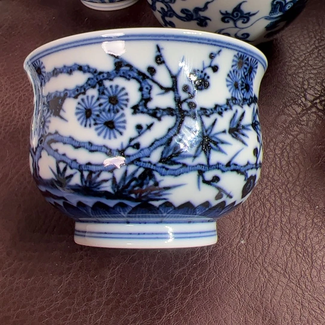 仿明永宣岁寒三友杯子