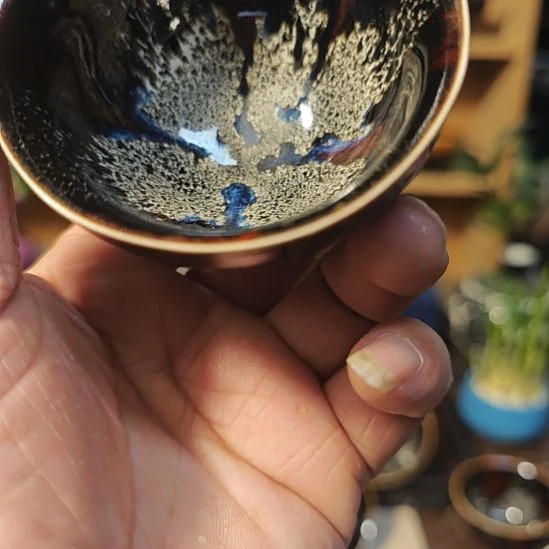 鑫***焱天然老黑釉斗笠盏