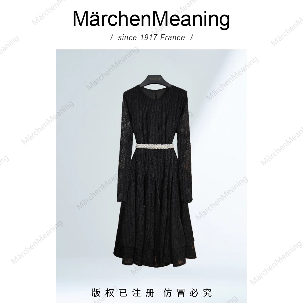 MärchenMeaning显瘦气质优雅时尚修身设计师连衣裙春季新款（赵）