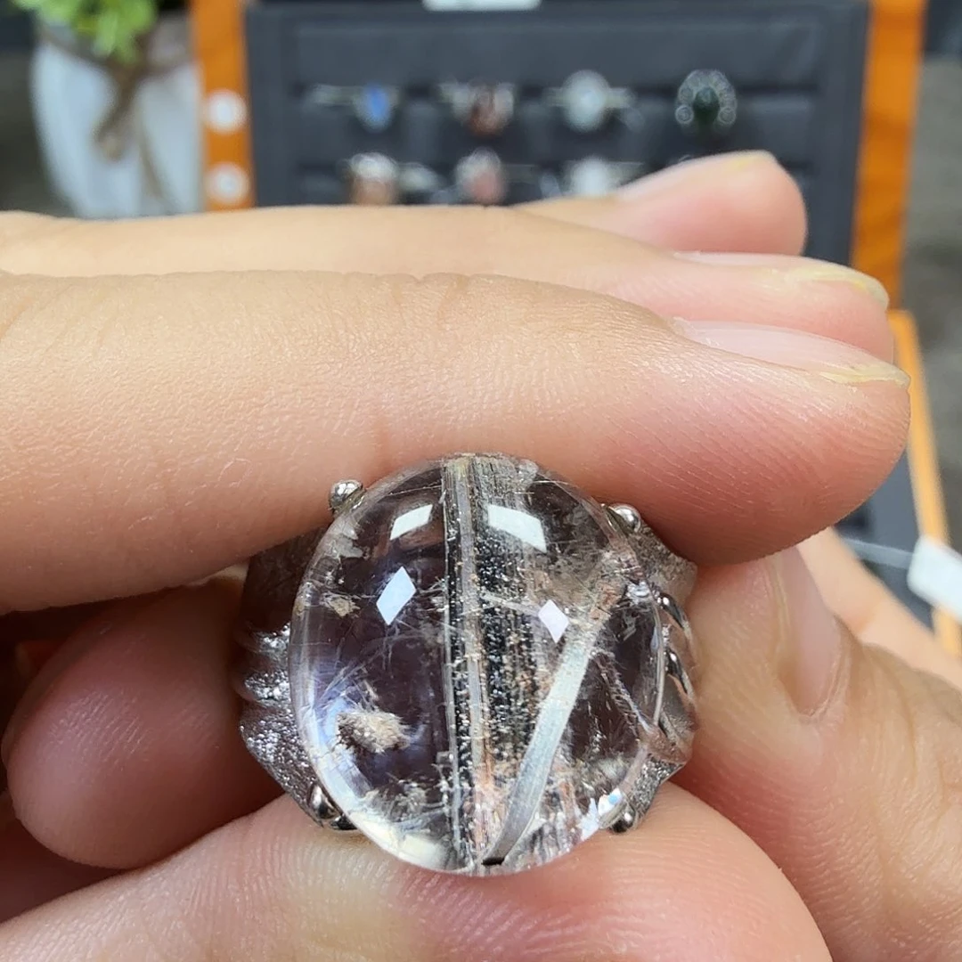 Υ***水晶珠宝半成品银S925镶嵌