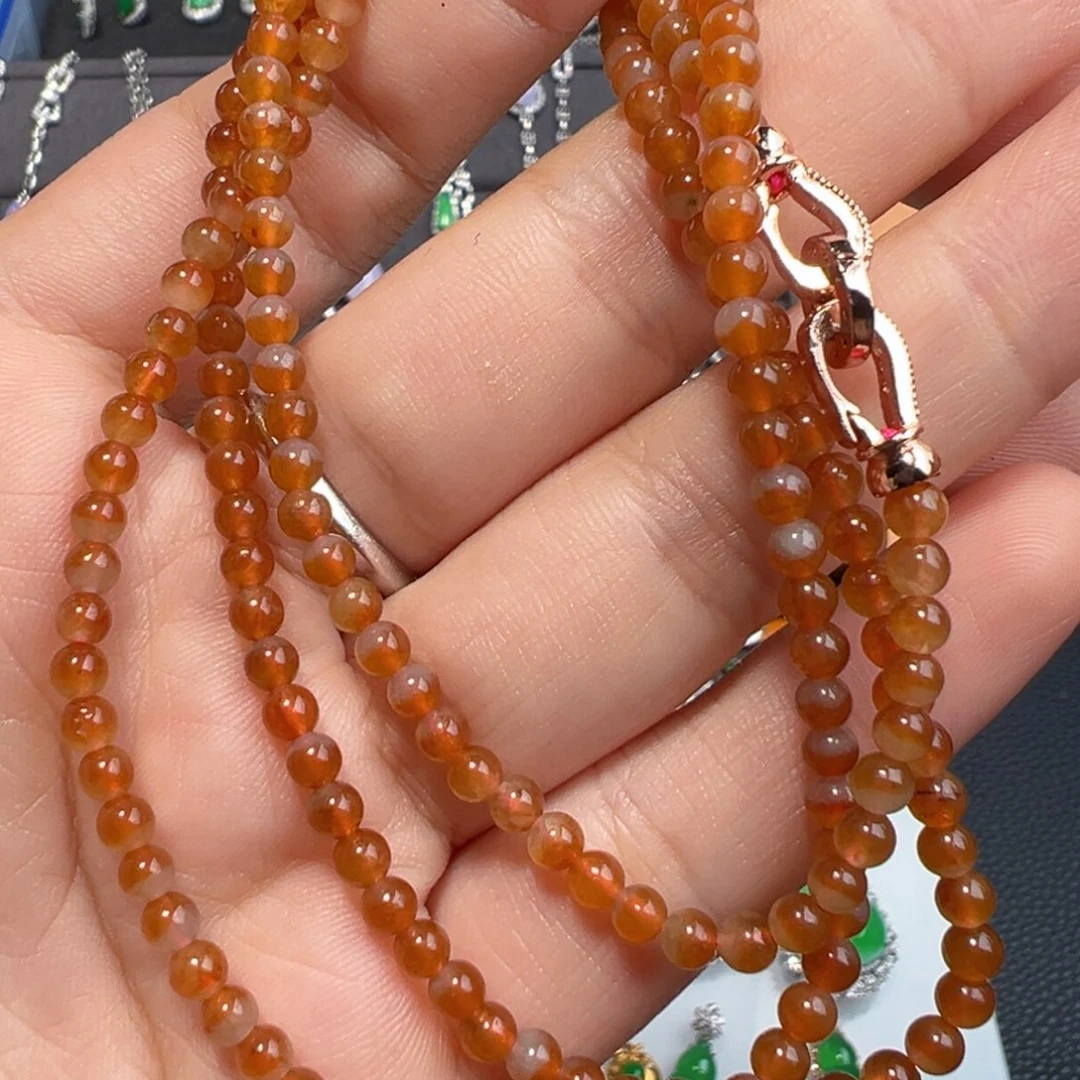 翡翠挂件18K金镶嵌米珠