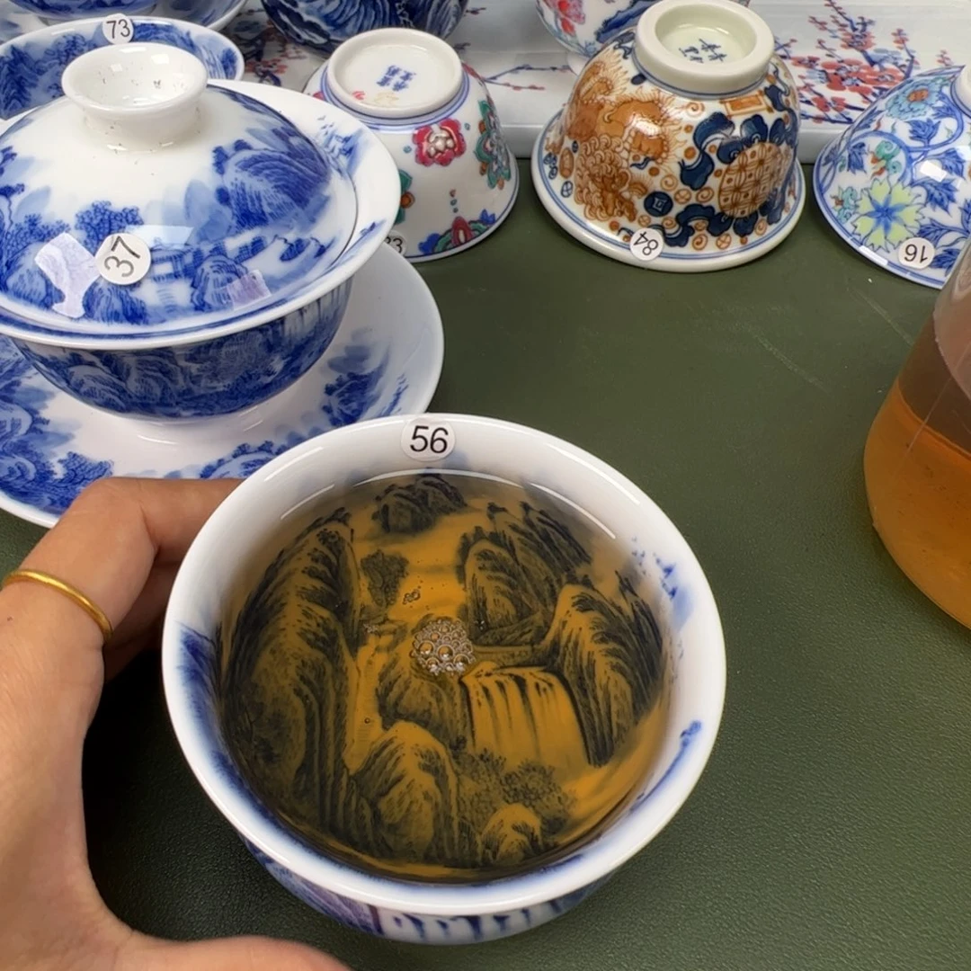 陶瓷景德镇纯手工纯手绘茶具木木56