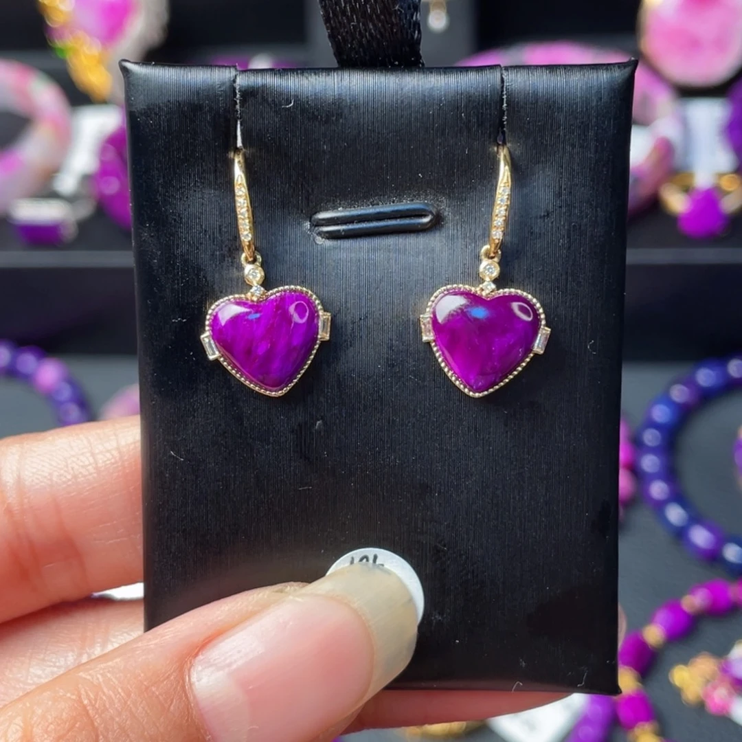 苏纪石（舒俱来）18K金镶嵌耳饰