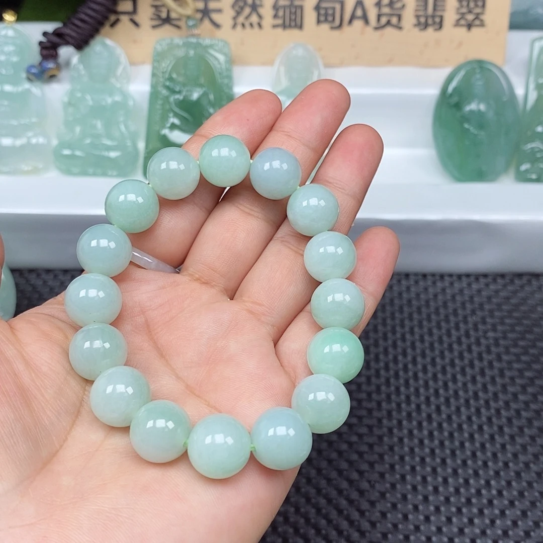 翡翠未镶嵌颈饰12.5手串