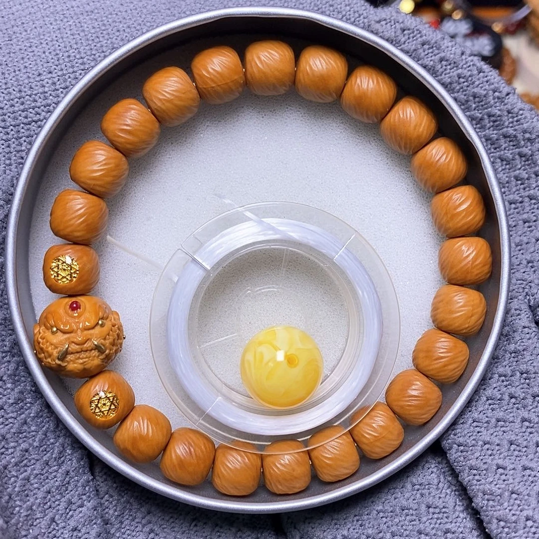 手串猴头核桃恶僧精工千刃云锦尺寸10左右全品