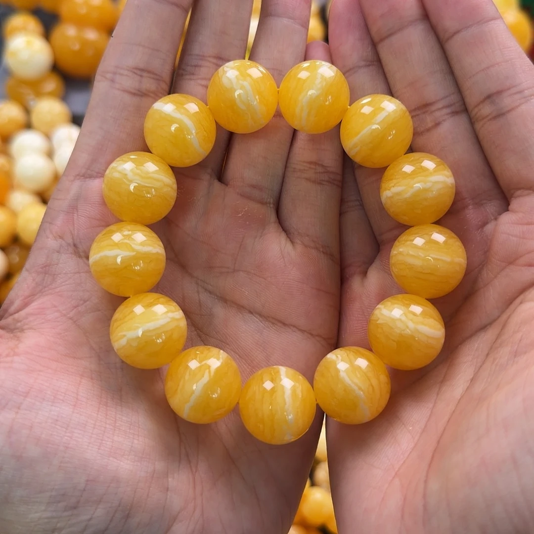 琥珀未镶嵌珠宝奇石18mm同料